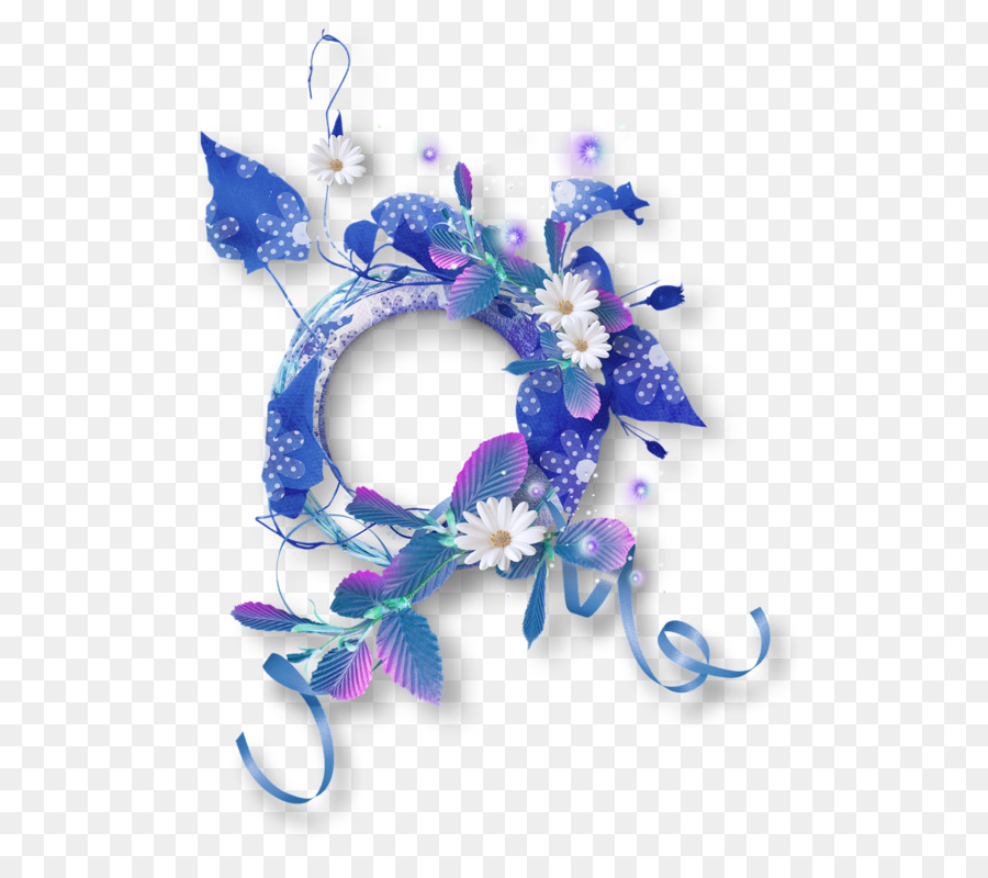 Couronne Florale Bleue，Fleurs PNG