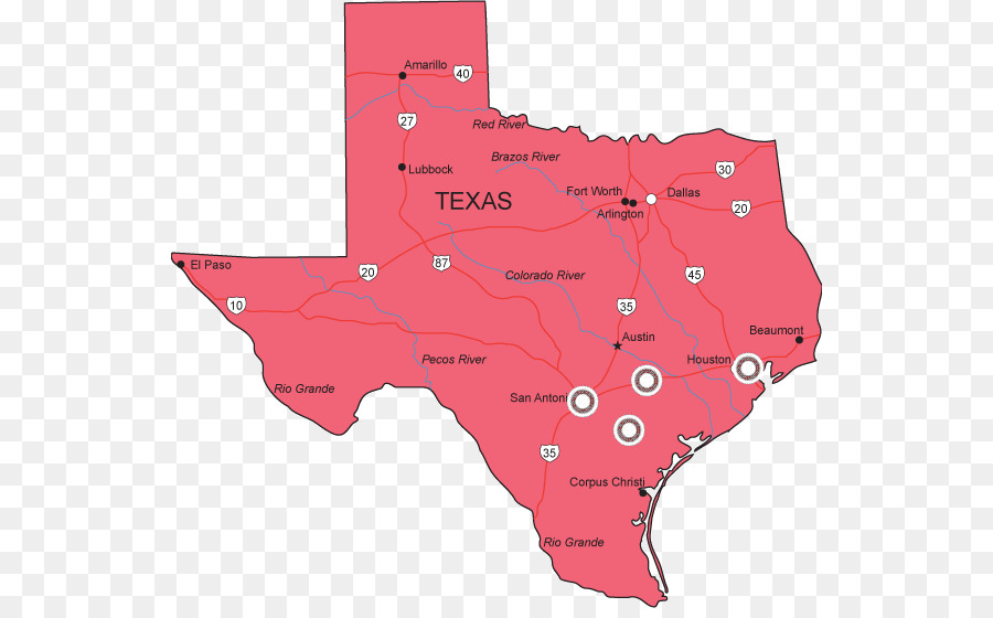 Carte Du Texas，État PNG