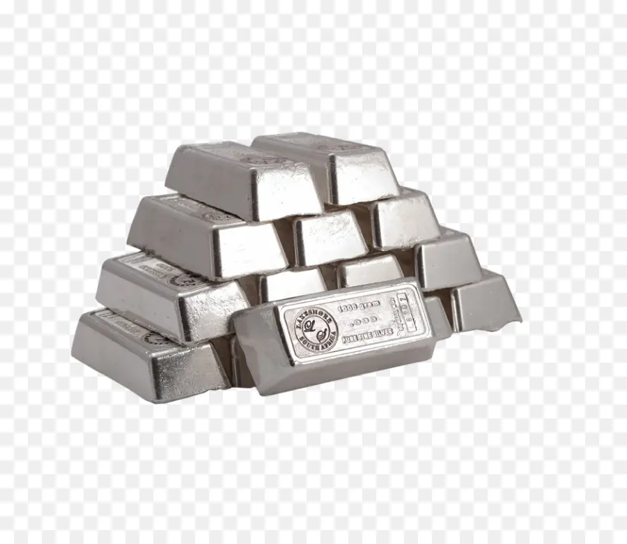 Lingots D'argent，Empilé PNG