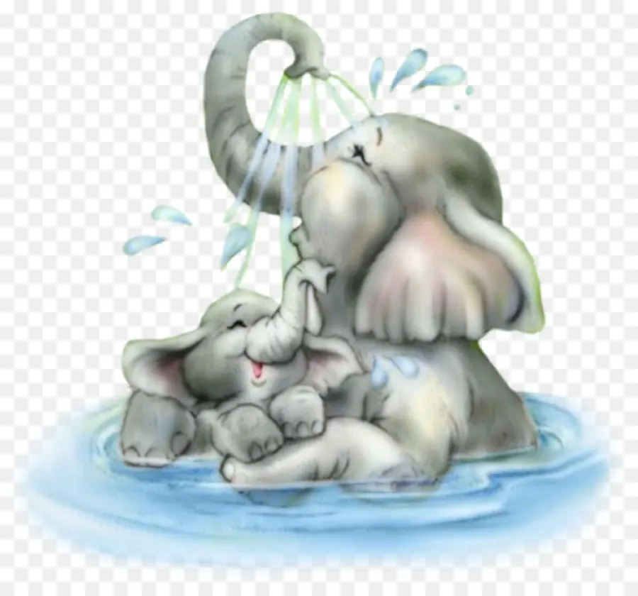 Éléphants，Eau PNG