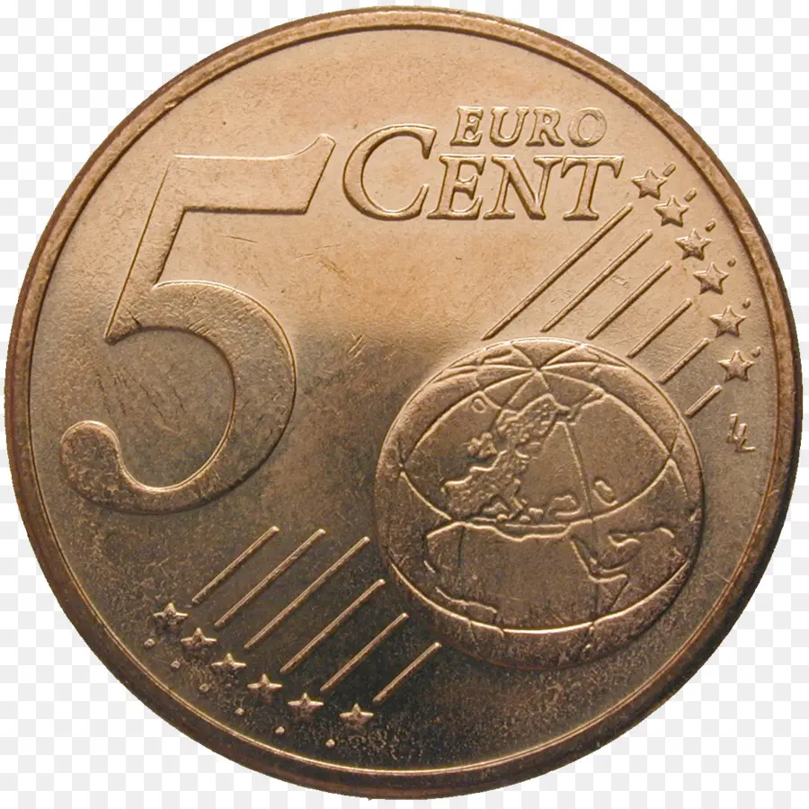 Pièce De 5 Centimes D'euro，Argent PNG