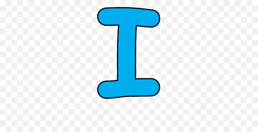 Lettre Bleue I，Alphabet PNG