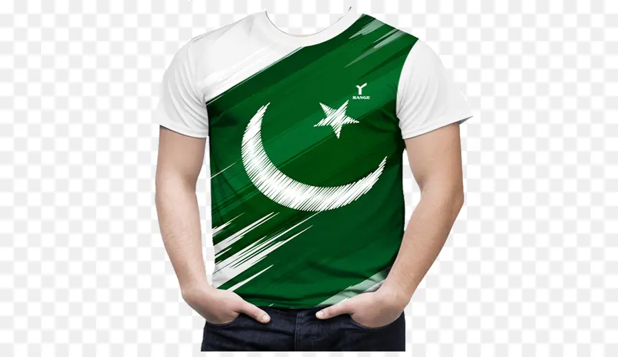 T Shirt Drapeau Du Pakistan，Vert PNG