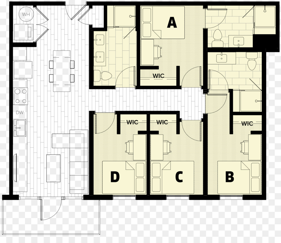 Plan D étage，Hub Sur Le Campus Tuscaloosa PNG