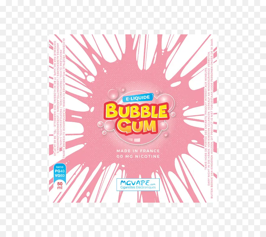 E Liquide Bubble Gum，Rose PNG