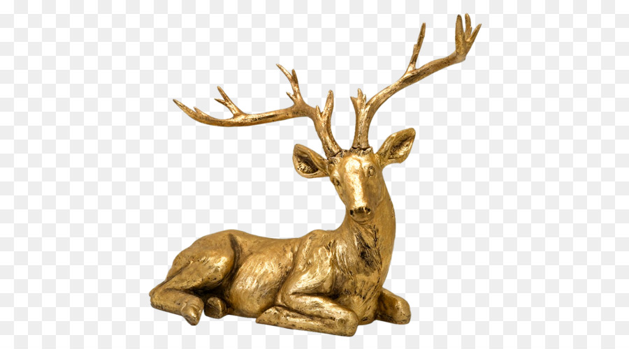 Statues De Cerfs En Bronze，Sculpture PNG