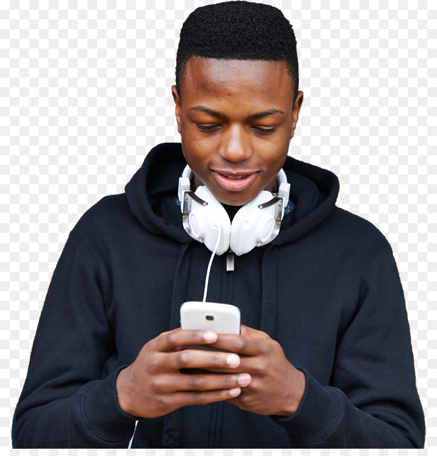 Homme Avec Des écouteurs，Téléphone Intelligent PNG