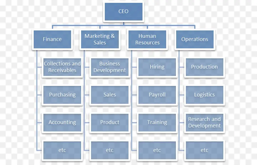 Organigramme，Structure Organisationnelle PNG