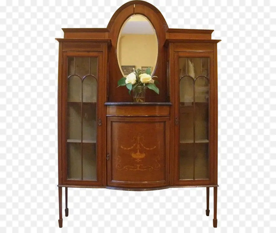 Armoire En Bois，Portes En Verre PNG