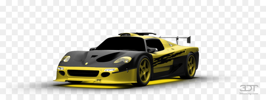 Voiture De Sport Noire Et Jaune，Voiture De Course PNG