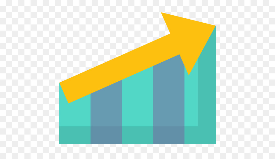 Flèche Jaune Vers Le Haut Avec Graphique à Barres，Croissance PNG
