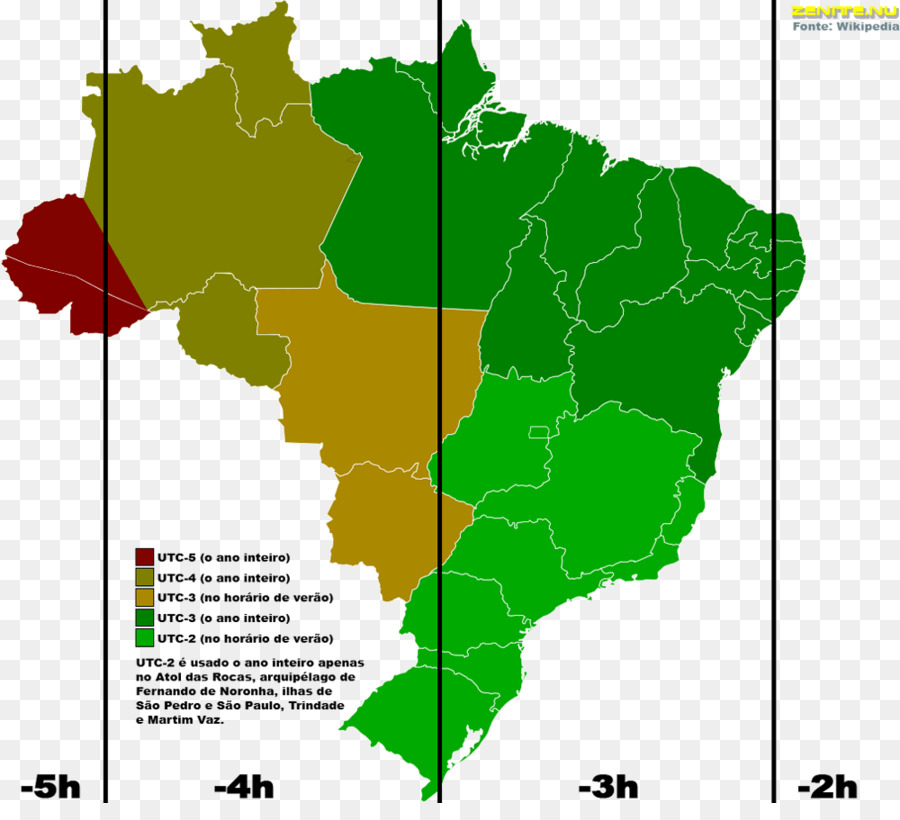 Fuseaux Horaires Du Brésil，Régions PNG