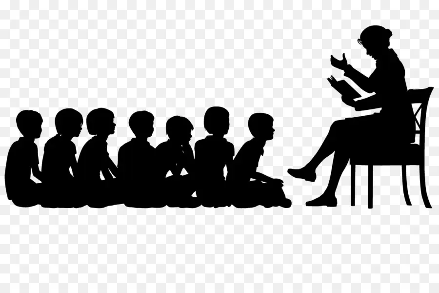 Silhouette De Narration，Enfants PNG