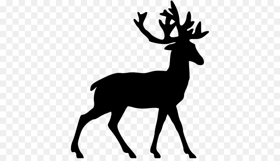 Silhouette De Cerf，Bois PNG