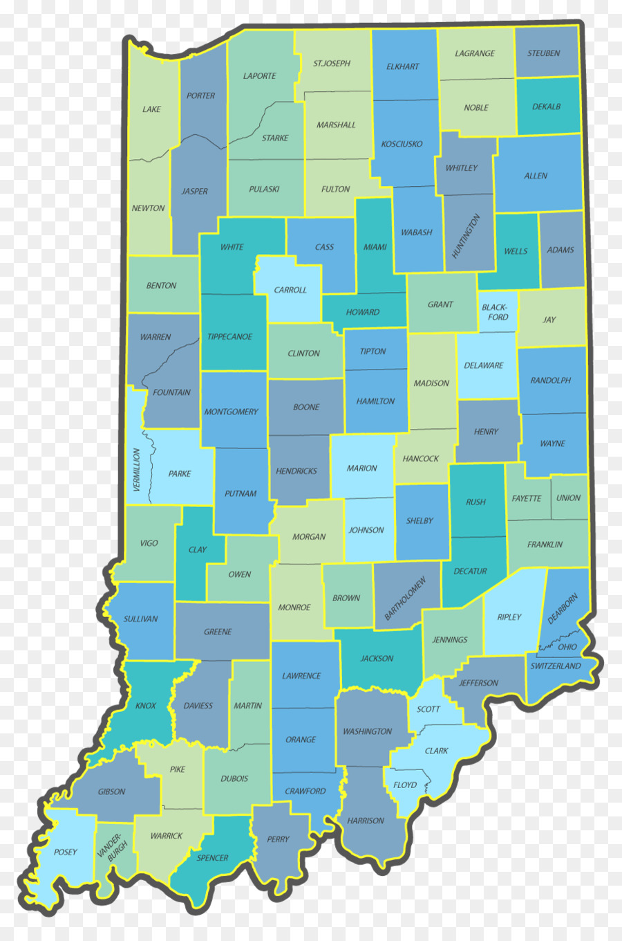 Carte，Département Des Transports De L Indiana PNG