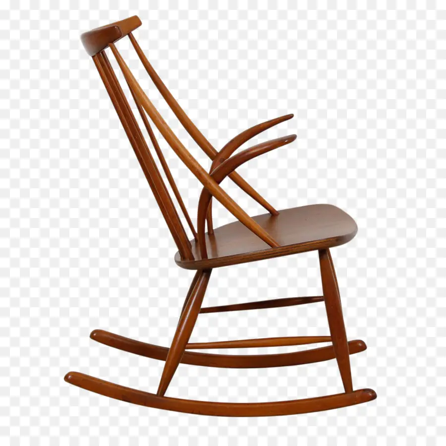 Chaise à Bascule En Bois，Fauteuil à Bascule PNG