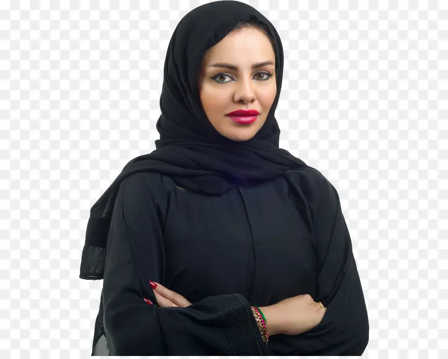 Femme En Hijab Noir，Hijab PNG