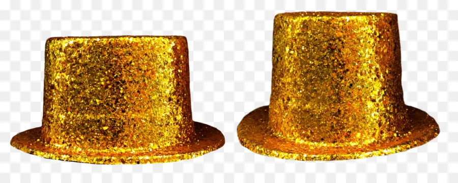 Chapeaux Dorés，Paillettes PNG