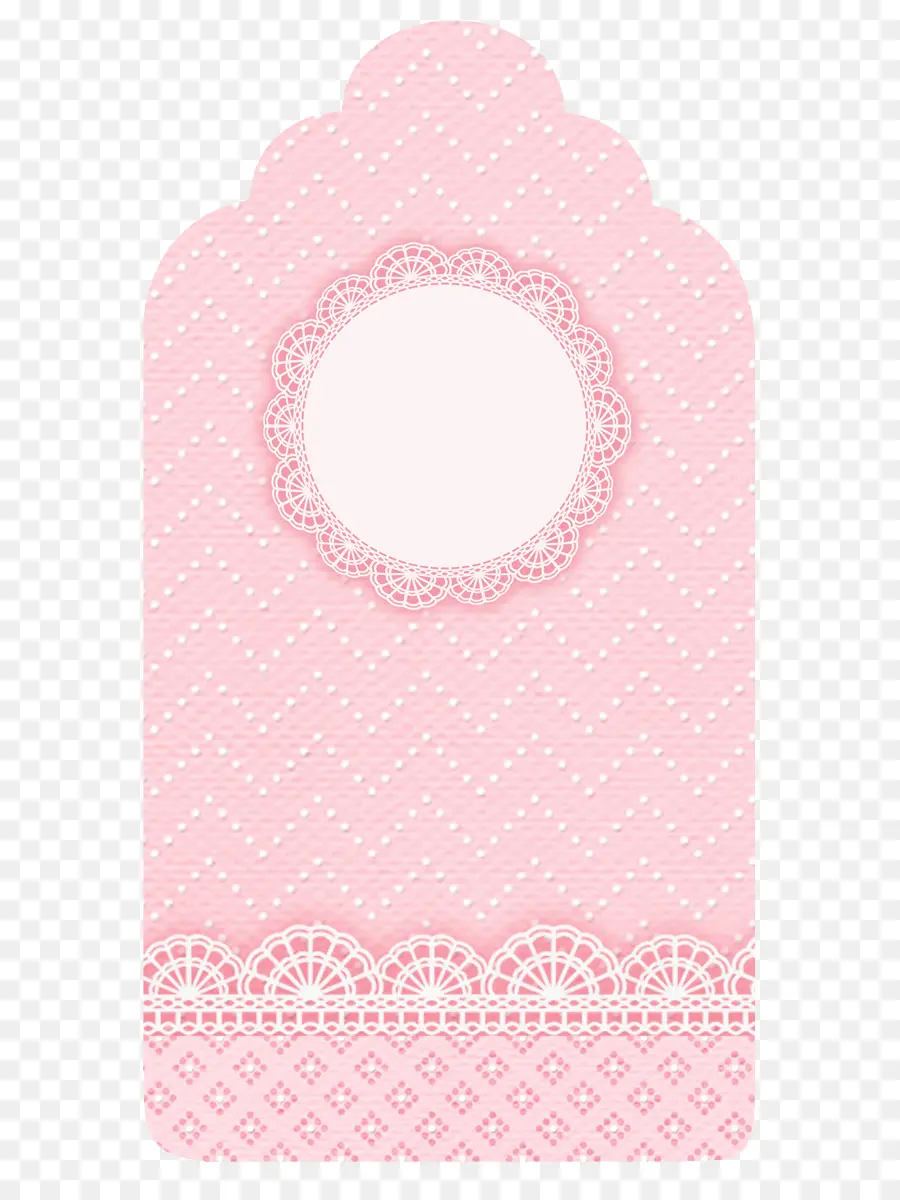 Étiquette Décorative Rose，Dentelle PNG