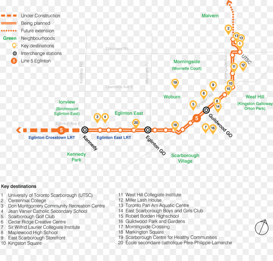 Station Eglinton，Ligne 5 Eglinton PNG