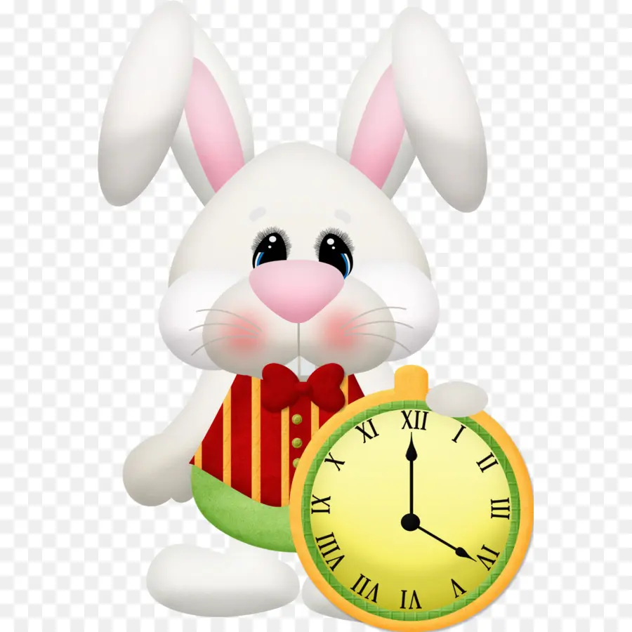 Lapin Blanc，Horloge PNG