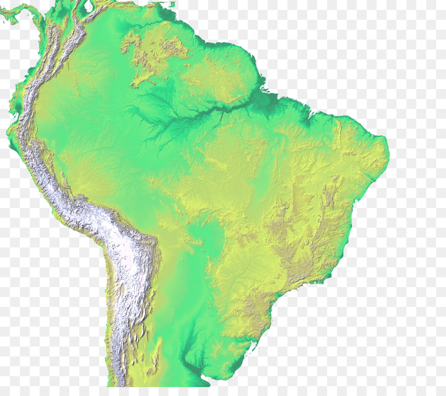 L Amérique Du Sud，Mission De Topographie De Radar De Navette PNG