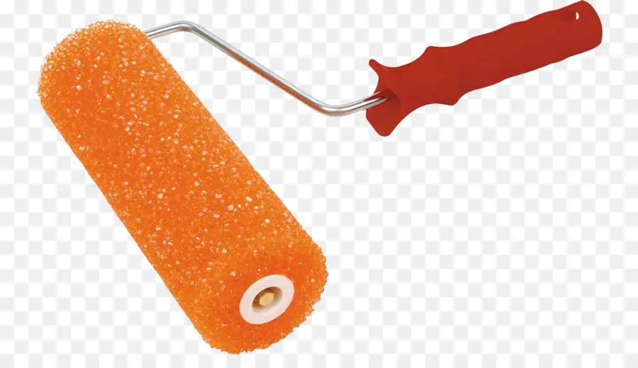 Rouleau à Peinture Orange，Peinture PNG