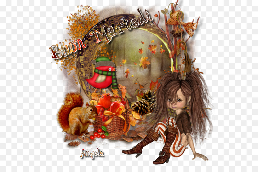 Scène D'automne，Fille PNG