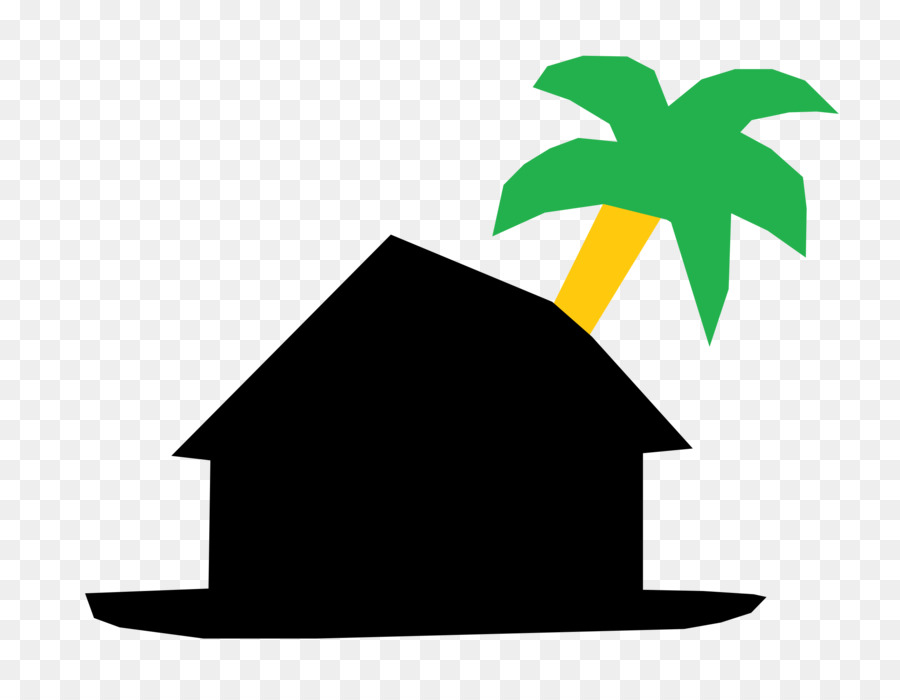 Maison Silhouette，Palmier PNG