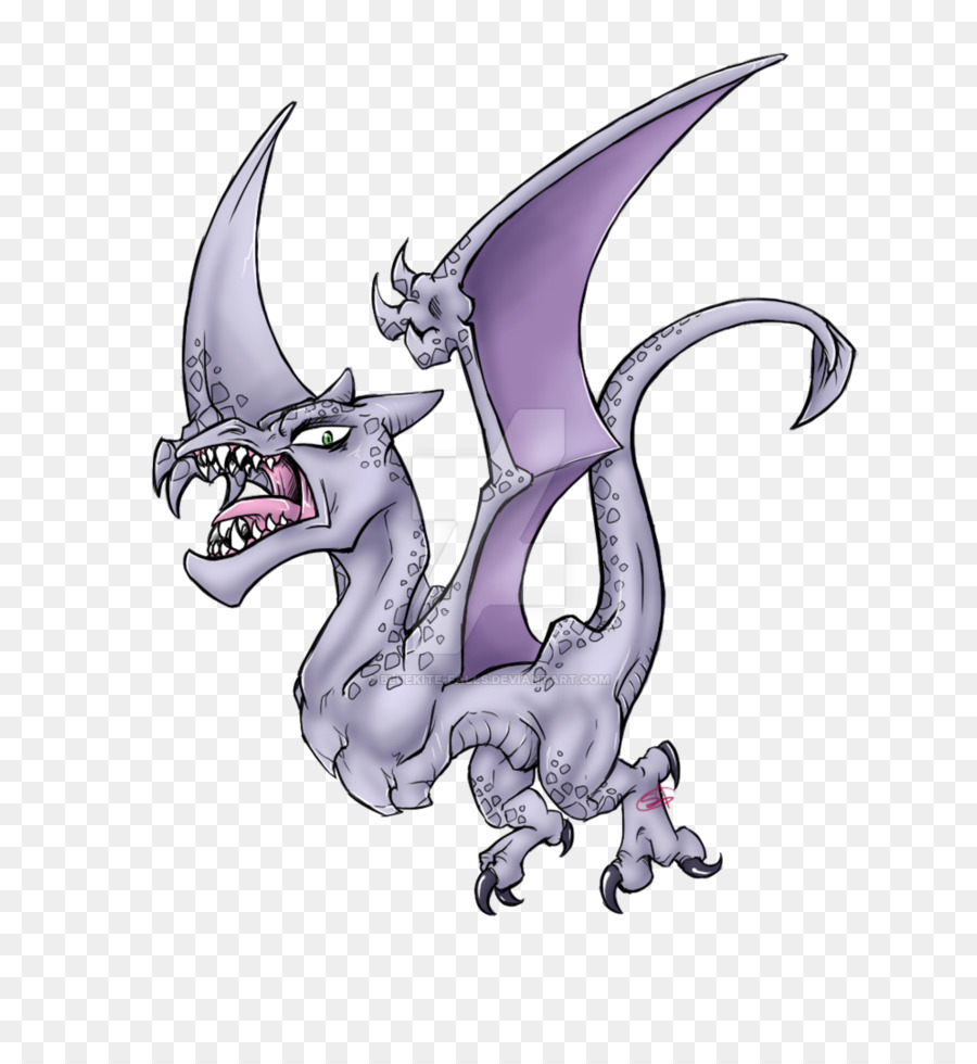 Dragon Rouge Et Violet，Mythique PNG