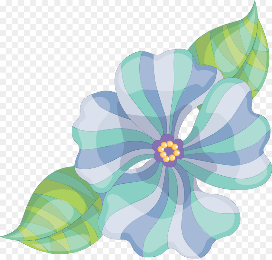 Fleur Violette，Feuilles PNG