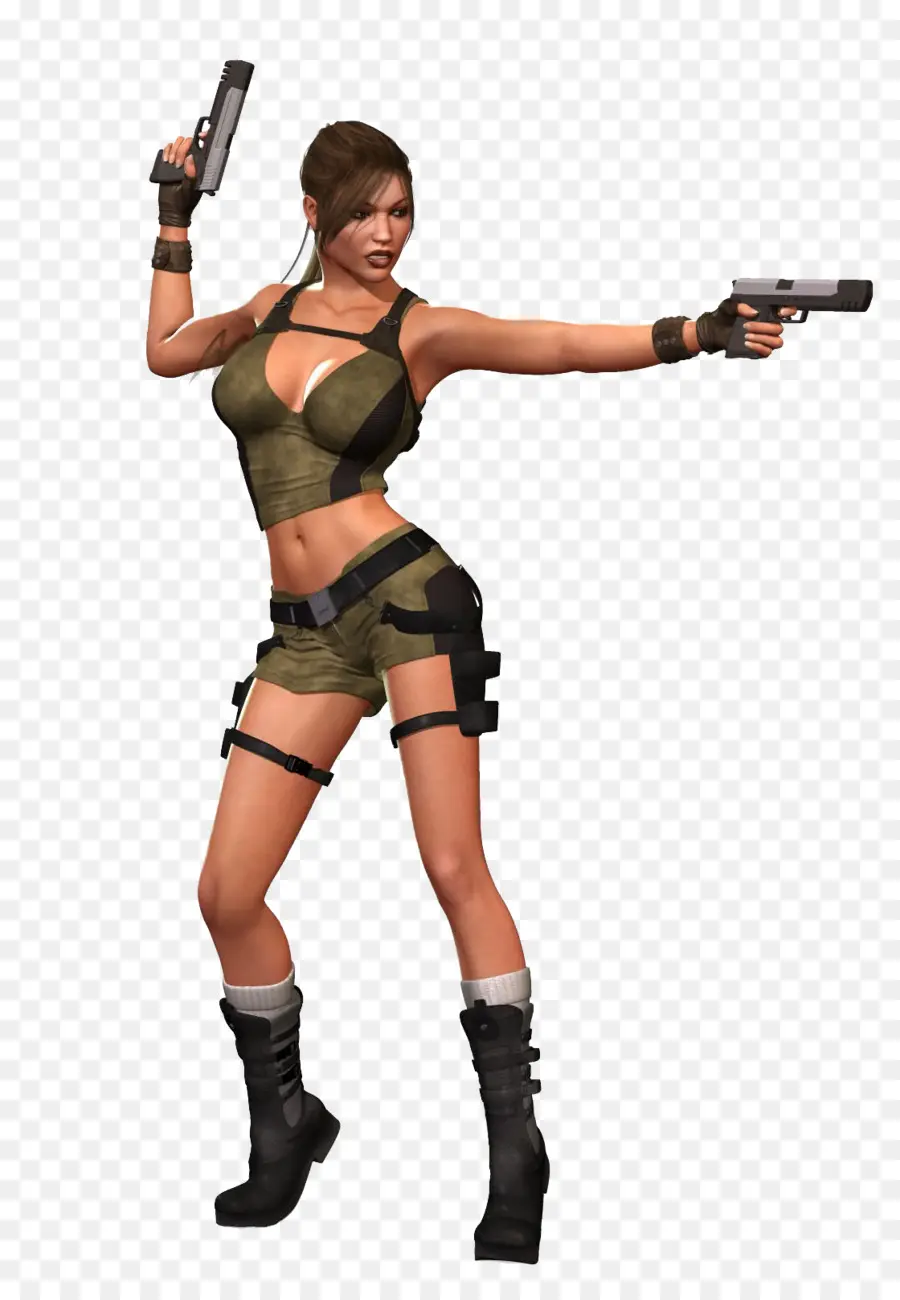 Lara Croft，Pistolet PNG