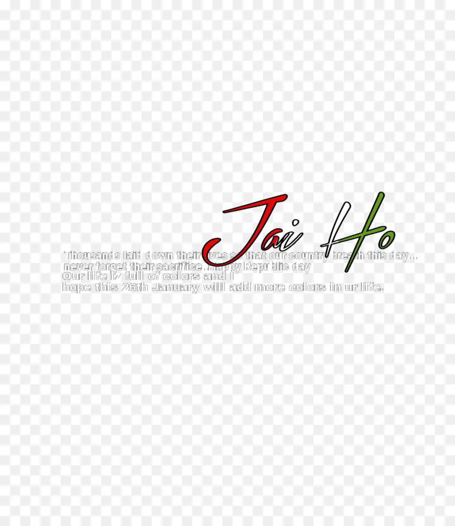 Jai Ho，Typographie PNG