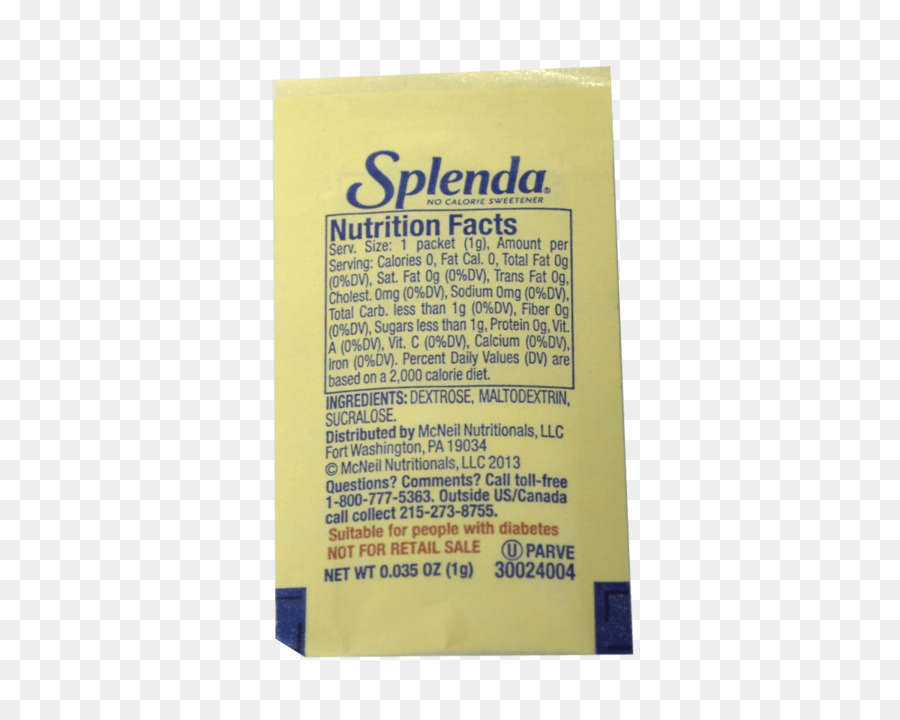 Paquet Splenda，édulcorant PNG