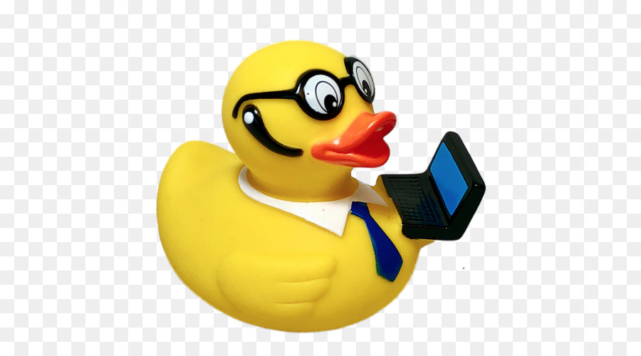 Canard En Caoutchouc Avec Ordinateur Portable，Ordinateur PNG