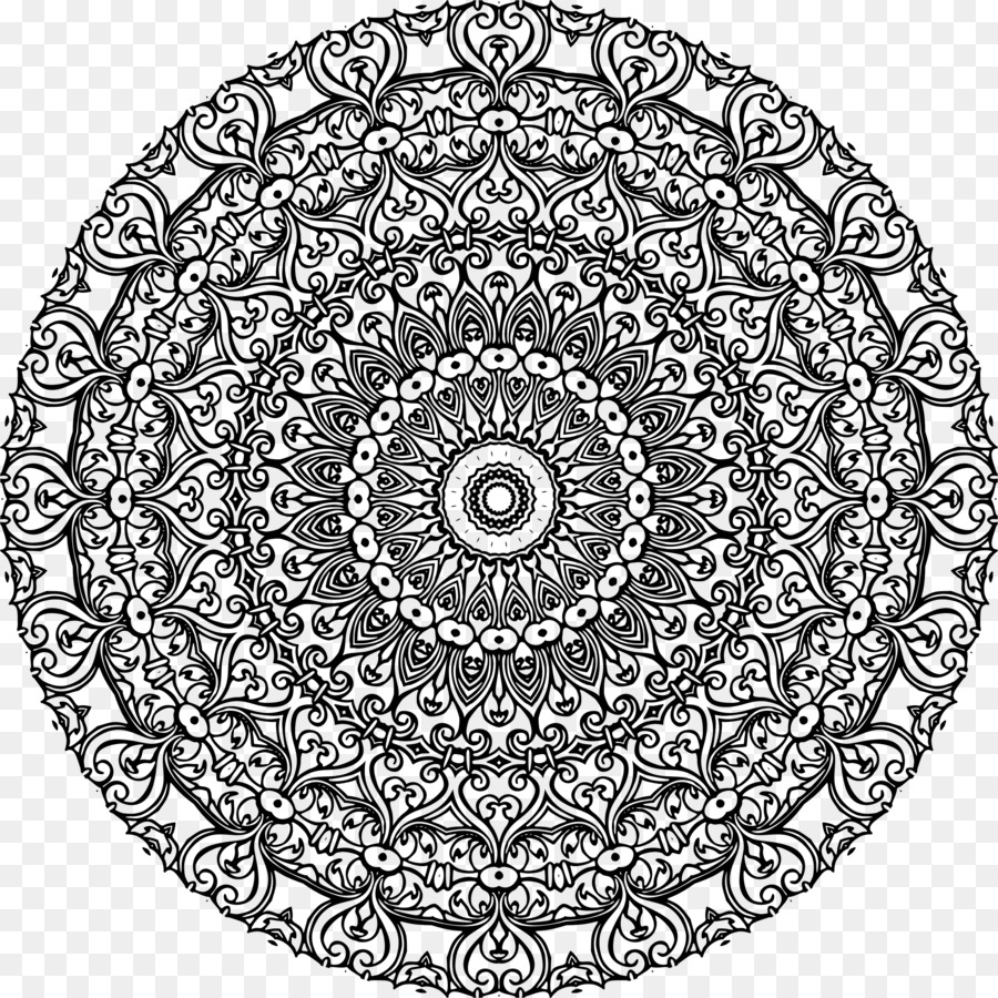 Mandala Noir，Modèle PNG