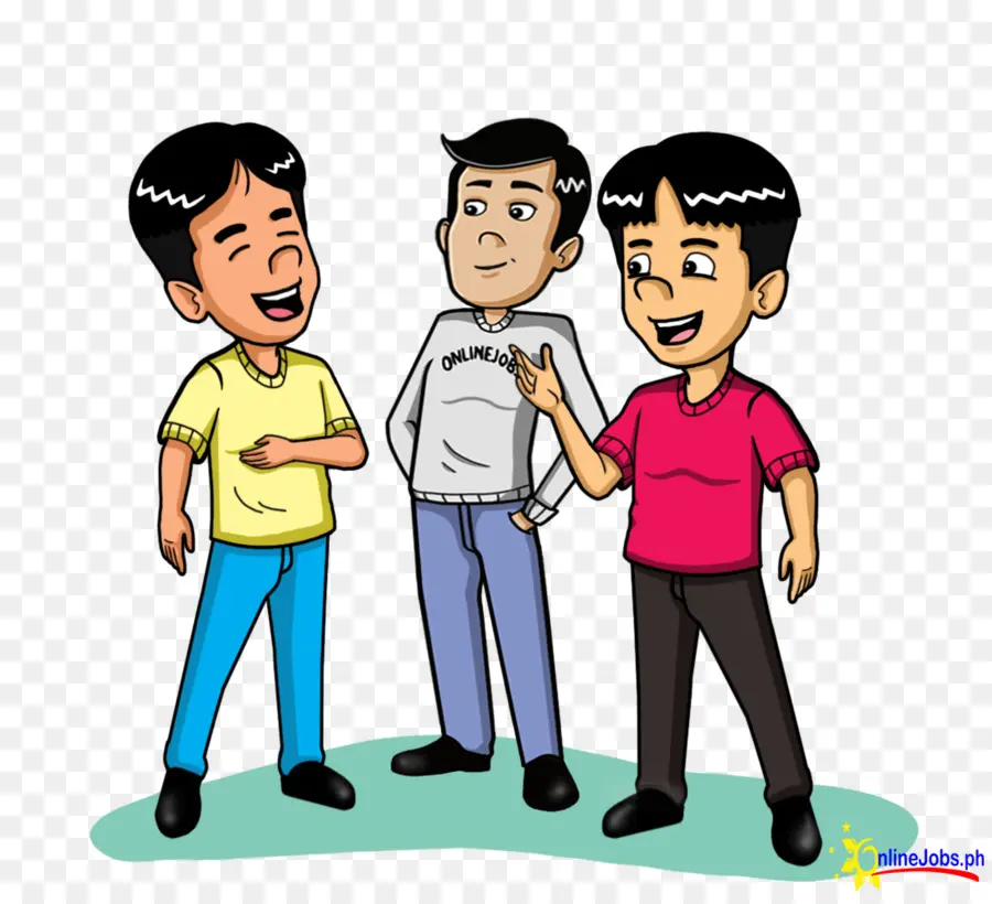 Trois Hommes De Dessin Animé，Amis PNG