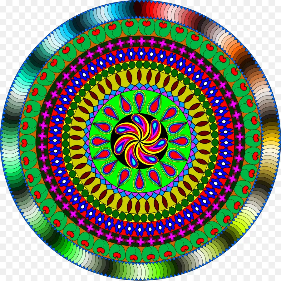 Mandalas，Coloré PNG