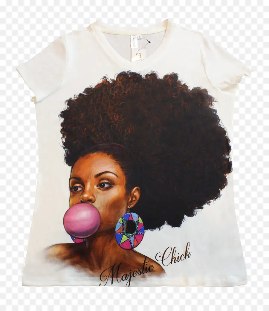 Femme Afro，Bubble Gum PNG