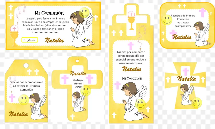 Cartes De Communion，Ange PNG