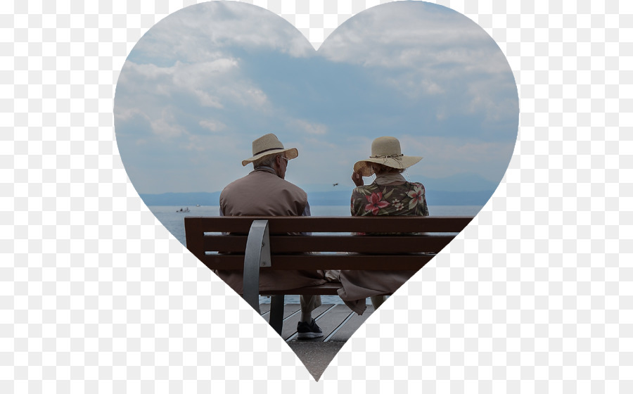 Couple Sur Banc，Âgé PNG