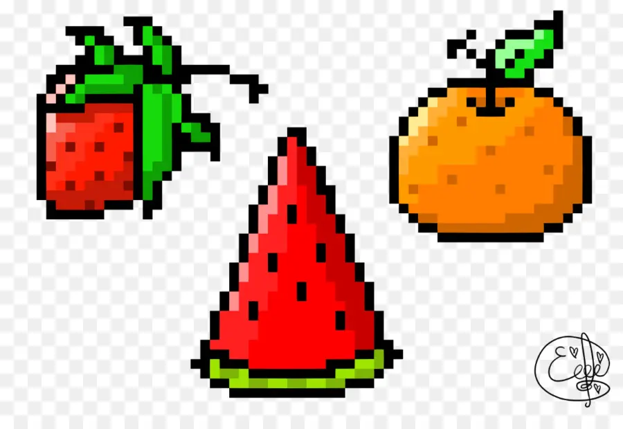 Le Pixel Art，Fruits PNG