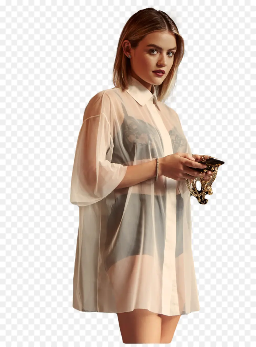 Femme En Robe Transparente，Mode PNG