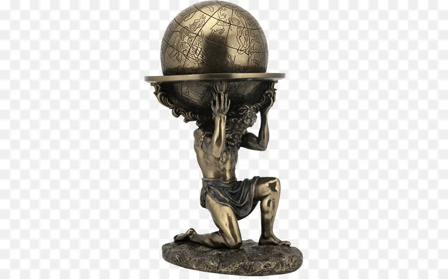 Statue Atlas，Bronze PNG