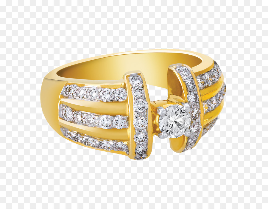 Bague En Or，Diamant PNG