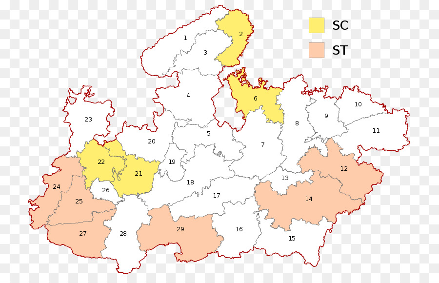 Madhya Pradesh，Circonscription PNG