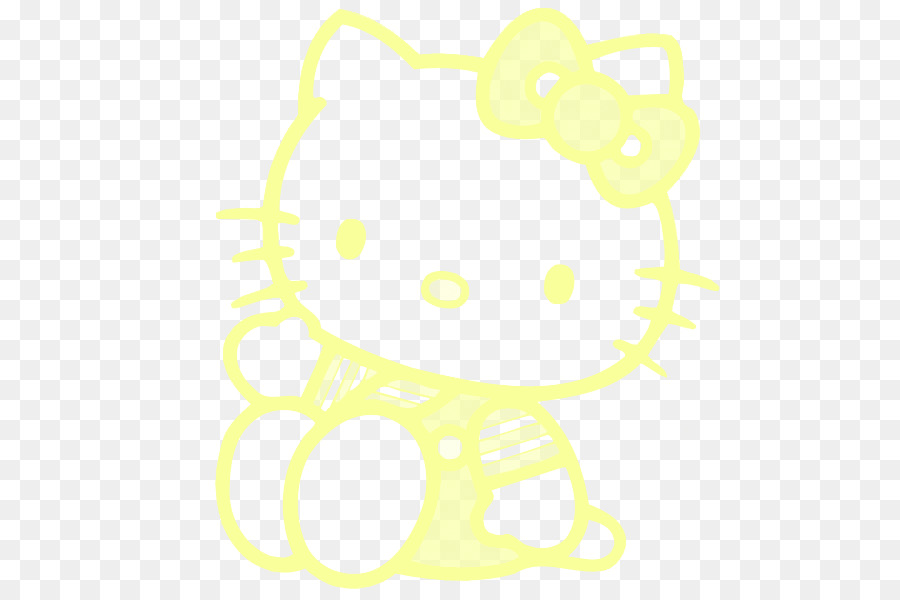 Bonjour Kitty Jaune，Dessin Animé PNG