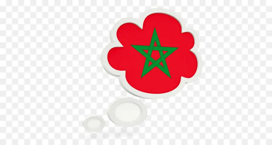 Drapeau Marocain Dans Une Bulle De Pensée，étoile PNG