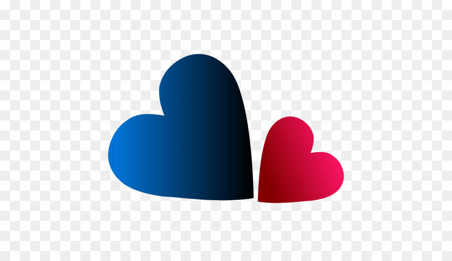 Coeurs Bleus Et Rouges，Amour PNG