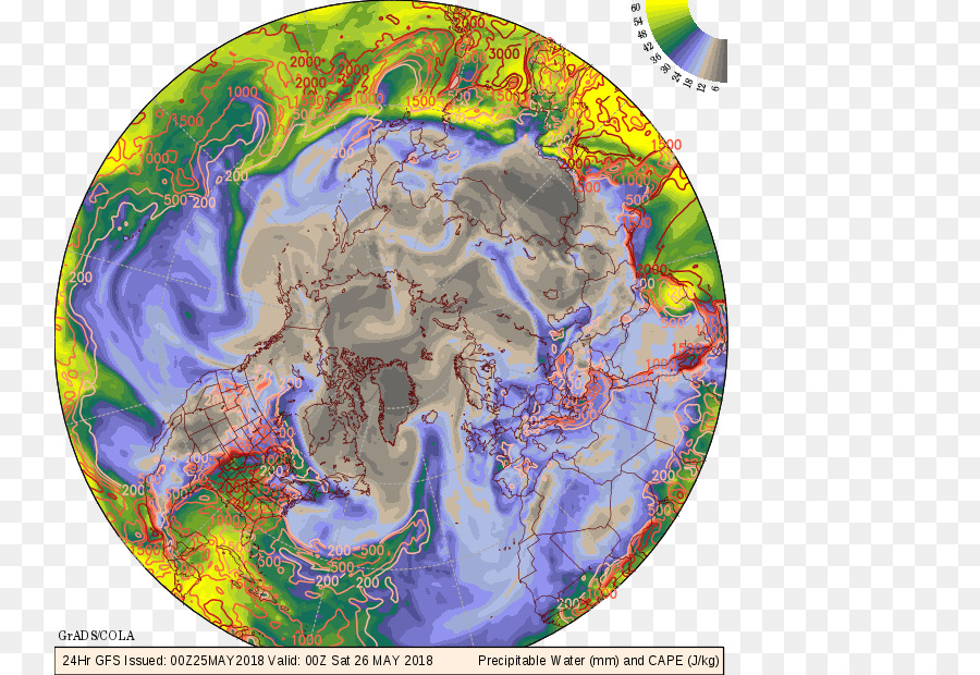 Hémisphère Nord，Système De Prévision Global PNG